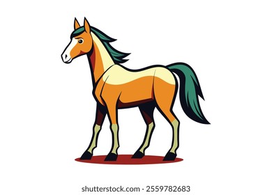 Graceful Horse Vector Artwork Illustration Masterpiece