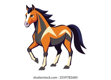 Graceful Horse Vector Artwork Illustration Masterpiece