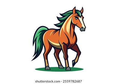 Graceful Horse Vector Artwork Illustration Masterpiece