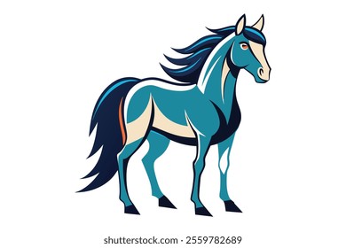 Graceful Horse Vector Artwork Illustration Masterpiece