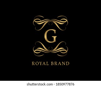 graceful letter G luxurious alphabet for bridal, wedding, beauty care logo, personal branding image, make up artist, or any other royal brand and company