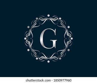 graceful letter G luxurious alphabet for bridal, wedding, beauty care logo, personal branding image, make up artist, or any other royal brand and company