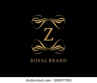 graceful letter Z luxurious alphabet for bridal, wedding, beauty care logo, personal branding image, make up artist, or any other royal brand and company