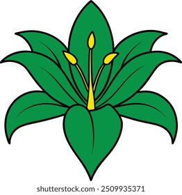 Ilustração de vetor de flor Lilly graciosa