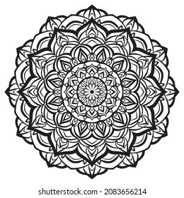 graceto mandala flor elemento de diseño vectorial para web o impresión