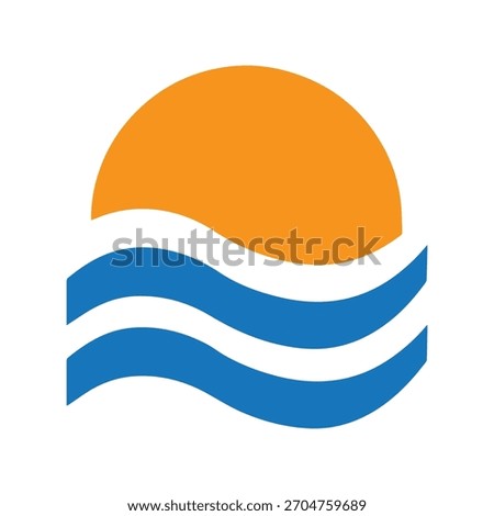 Graceful Minimal Wave Pair With Decorative Dotted Sun Symbol Design