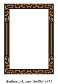 Graceful Minimalist Ornamental Frame Decorative Vector