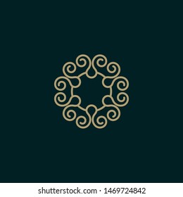 graceful monogram logo design template