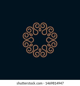 graceful monogram logo design template
