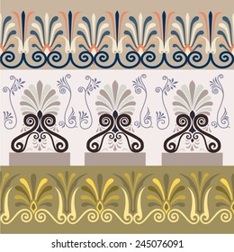 Graceful old Greek ornament. Vector