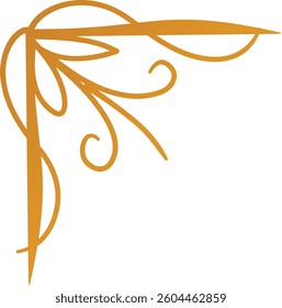 Graceful Ornamental corner for Invitations