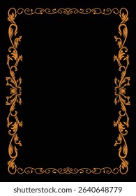 Graceful Scroll Ornamental Border Decorative Vector