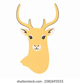 A graceful and serene deer illustration in brown. Perfect for wildlife and nature branding, logos, and designs.