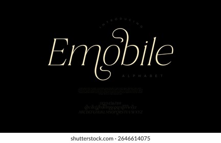 Graceful serif font with flowing script accents, perfect for luxury packaging and romantic themes