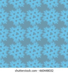 graceful snowflakes on grey background