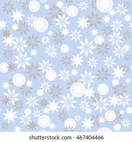 graceful snowflakes on lilac background