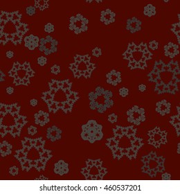 graceful snowflakes on red background