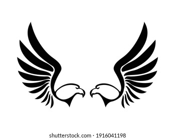 Graceful soaring eagle logo with outstretched wings in two color variations