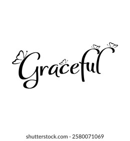 graceful text on white background.