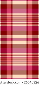 Graceful texture textile tartan, weave vector fabric check. Glamor plaid seamless pattern background in bisque and maroon colors palette.