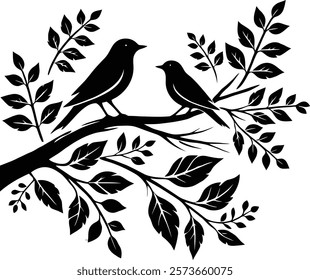 Graceful Two Silhouettes of Birds in Flight A Timeless Symbol of Freedom 