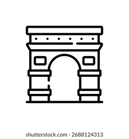 Anmutige Vektorgrafik eines Bogens, perfekt für Architektur und Dekoration
