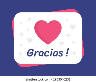 Gracias card design vector. Valentine concept.