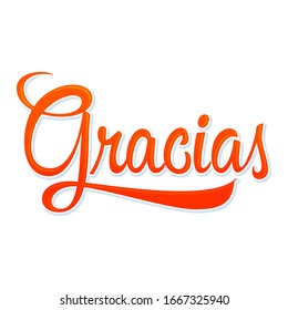 Gracias Thank you Spanish text vector design.