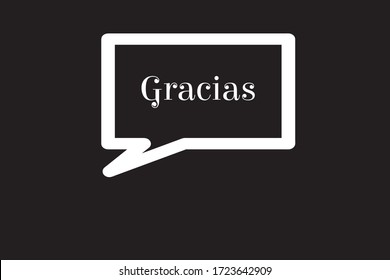 Gracias Thank You Spanish Text Lettering.