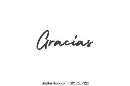 Gracias vector lettering. Thank you in Spanish. Phrase handwritten calligraphy.