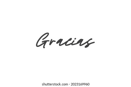 Gracias vector lettering. Thank you in Spanish. Phrase handwritten calligraphy.