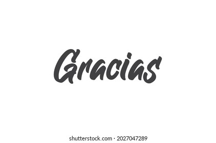 Gracias vector lettering. Thank you in Spanish. Phrase handwritten calligraphy.