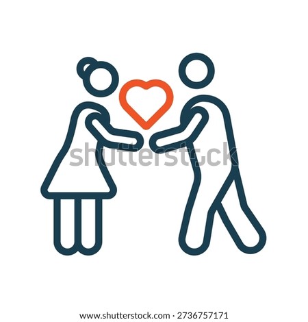 gracious icons outline and Flat Style,transparent background
