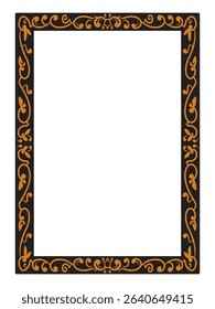 Gracious Minimalist Refined Ornamental Border Decorative Vector