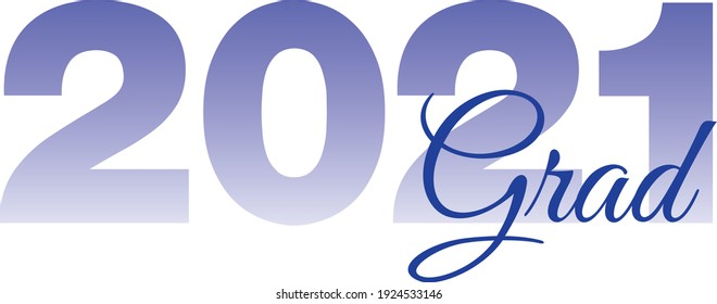 Grad 2021 logo with script