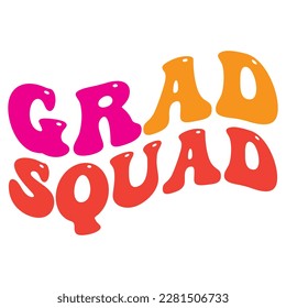 Grad Squad t-shirt design vector file