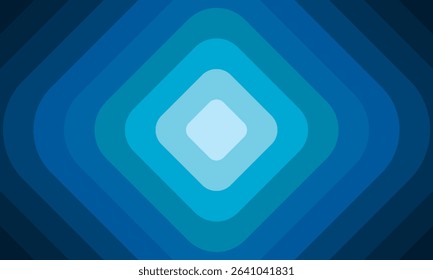 gradated concentric blue rhombus shapes abstract background vector illustration