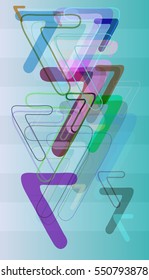 gradation among assorted app, colorful 7 Number vector background with place