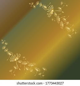 Fondo de degradado con flores de león.