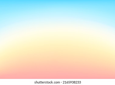 Gradation background from orange to light blue with the image of a sunrise. Horizontal type.