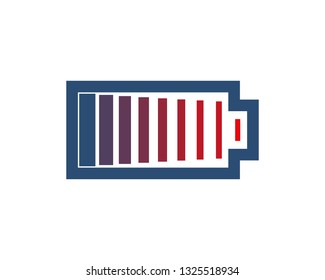 gradation battery recharge logo design