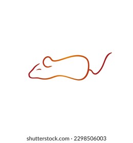 Gradation colour rat icon logo design for icon logo, branding logo, product label, etc.