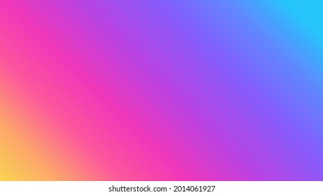 gradation consisting of yellow, blue, pink, and purple