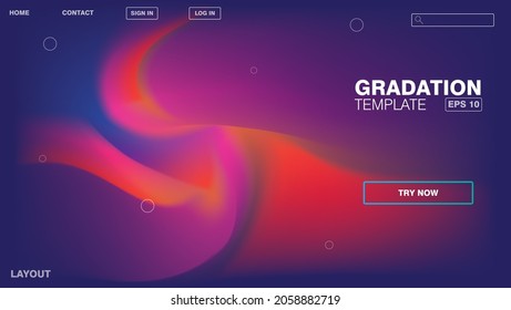 Gradation futuristic space fluid background effect vector eps 10 for website homepage, landing page template.
