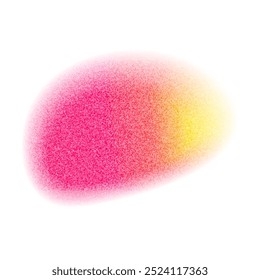 Gradation grainy blob. Soft Gradient element, grain noise texture abstract background. Watercolor gradient blend mesh of neon iridescent gradation. Blur shape abstract grain noise. Vector illustration
