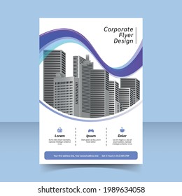 diseño de plantilla de volante corporativo líquido de gradación