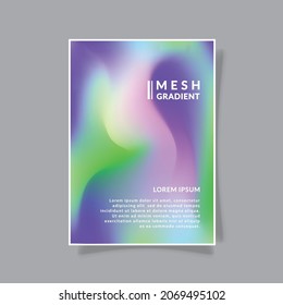 gradation mesh abstract art creative multicolor style cover template, design vector graphic
