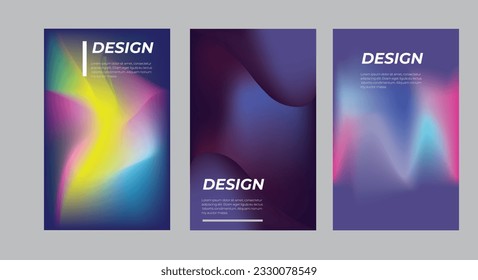 Malla de graduación abstracta creativa futurista plantilla de cubierta fluido diseño conjunto de arte vector
