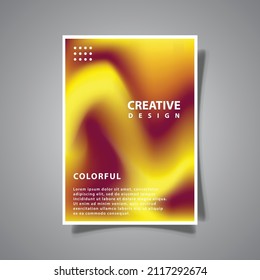 gradation modern cover template background, soft mesh abstract yellow violet color pattern fluid art, design vector graphic