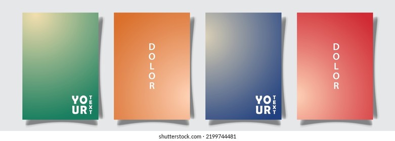 gradation multicolor cover modern style, soft color art, set collection template design vector
